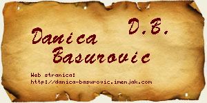 Danica Basurović vizit kartica